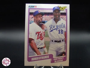 1990 Fleer Human Dynamos #635 Kirby Puckett / Bo Jackson NM - Picture 1 of 2