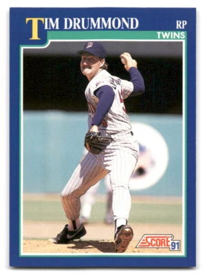 Tim Drummond 1991 Score Baseball #76 Minnesota Twins - Image 1 of 2