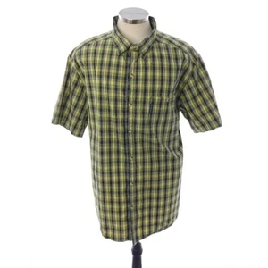 Columbia Mens Size XXL Green Black Check Short Sleeve Button Up Shirt - Picture 1 of 11