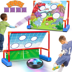 2-In-1 Moving Kick Toss Games for Kids Ages 3-12, Light up Hover Soccer Ball wit - Picture 1 of 8