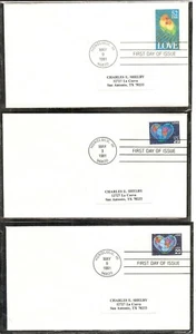 US SC # 2535-2536-2537 Love FDC. Uncacheted - Picture 1 of 1