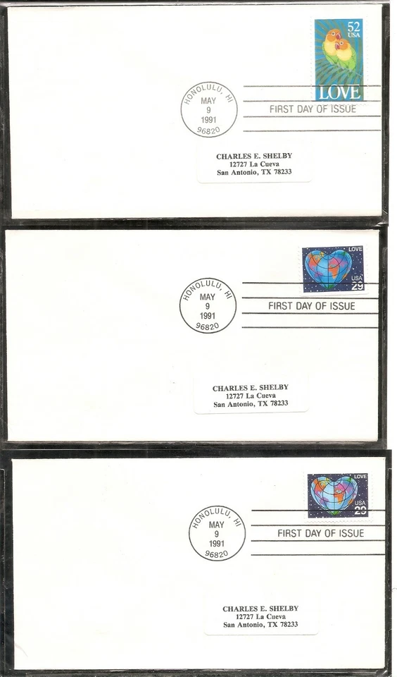 US SC # 2535-2536-2537  Love FDC. Uncacheted - Image 1 of 1