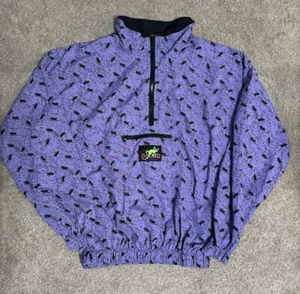 Vintage 80s 90s Gecko Hawaii Purple Windbreaker 2XL Jacket Rare! - Picture 1 of 3
