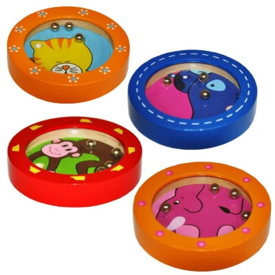 Holz Mini Reisespiele Geschicklichkeitsspiele Retro Labyrinth Tiere Geduldsspiel - Bild 1 von 4