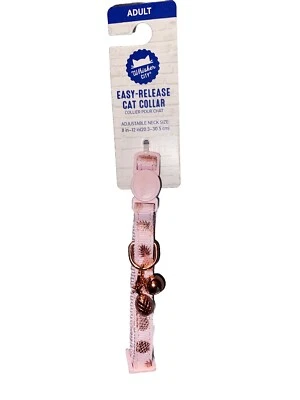 Whiskers City Collar Gato Adulto Rosa Piña Dije Collar Ajustable 8”x12 pulgadas Nuevo con Etiquetas Foto 1 de 4