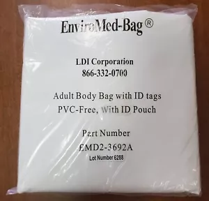EnviroMed-Bag, LDI Corp, EMD2-3692A body bag with ID tags and ID Pouch - Picture 1 of 1