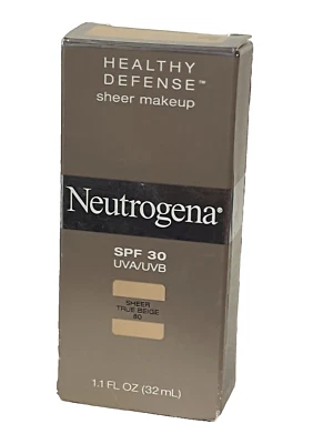 Neutrogena Healthy Defense Sheer Makeup, SPF 30, Sheer True Beige # 80 - Image 1 of 4