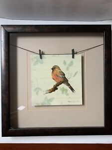 Bird on Wire Clothes Line Pins Wall Art Print Home Decor 3D