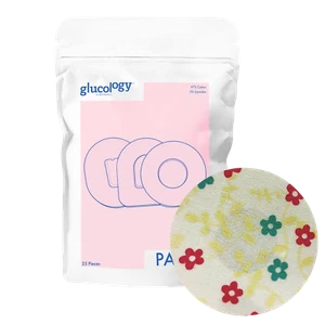Glucology CGM Patch 25 Pack | for Freestyle/ Guardian/ Elite | Flowers