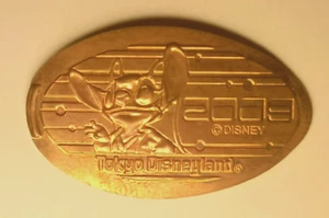 STITCH 2009 Elongated Souvenir Medal ~ TDL0912 / Tokyo Disneyland / Disney Pixar - Picture 1 of 1