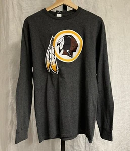 Majestic NFL Washington Redskins Logo LS Shirt - Gray - Men's Size Medium - NWT - Picture 1 of 5
