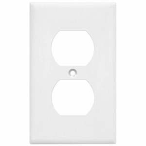 ENERLITES Duplex Steckdose Wandplatte 1-fach Steckdosenabdeckung weiß - Bild 1 von 2