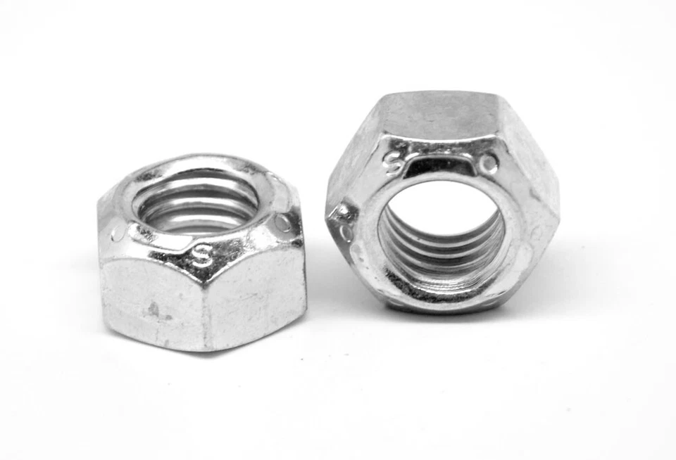 ASMC INDUSTRIAL 3/8"-24 Fine Grade C Stover All Metal Locknut Zinc Plated and Wax