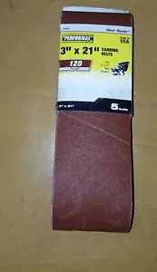 Lote de 5 cinturones de lijado Performax paquete de 3x21 de arena 120. - Imagen 1 de 2