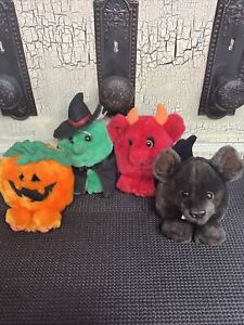 Puffkins Lot of 4 Halloween Plush Stuffed Toys