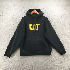 Caterpillar CAT Hoodie Sweatshirt Womens XL Black Front Kangaroo Pocket Pullover - Picture 1 of 19