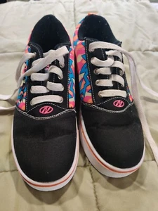 HEELYS Pro 20 Girls Roller Skate Shoes Wheeled Sneakers Black Pink Sz 7 (8) - Picture 1 of 10
