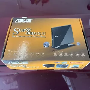 ASUS USB 2.0 External Slim DVD±R/RW Drive Model SDRW-08D1S-U BK - Picture 1 of 5
