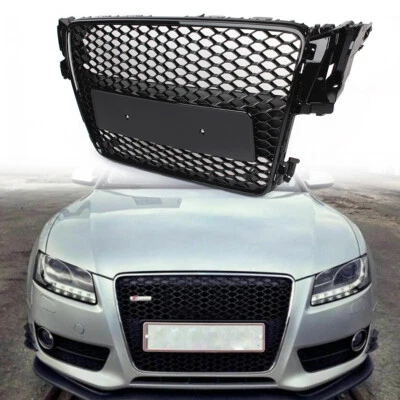 FOR 2008-12 AUDI A5/S5 B8 HONEYCOMB SPORT MESH RS5 STYLE HEX GRILLE GRILL BLACK Foto 1 de 4
