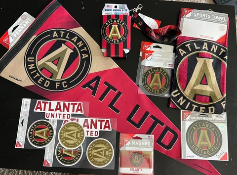 Atlanta United MLS-Licensed Swag Haul - Decals, Pennant, Towel, Magnets & more Cover