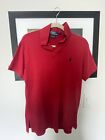 Polo Ralph Lauren Mens Short Sleeve RED Polo Shirt Custom Fit Size Small