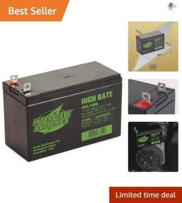12V 9Ah High Rate Battery - Premium Sealed Lead Acid - Generac Compatible - Image 1 of 4