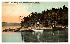 postcard Gondola Cove Sandy Point Penobscot River Maine A0570