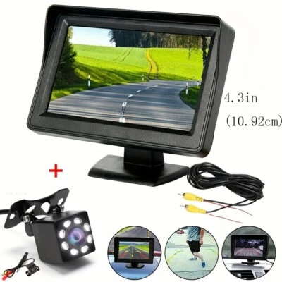 Car Backup Camera 4.3" Mirror Monitor Auto Parking System Backup Reverse Camera - Image 1 of 4