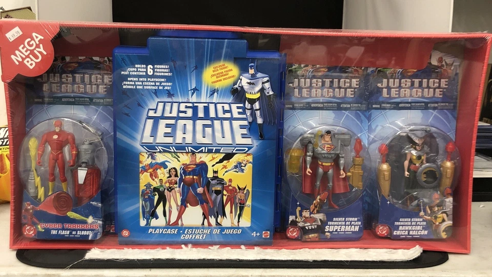 MIB Justice League Unlimited Mega Buy Playcase Mattel Manhunter Flash Superman