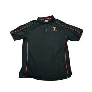 Texas Tech Men’s XL Black Short Sleeve Logo Polo Shirt by Stadium - Picture 1 of 6