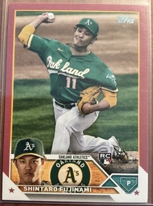 2023 Topps Series 2 - Shintaro Fujinami R.C. Pink Boarder (#ED 49/50) - Picture 1 of 3