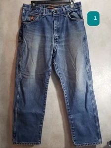 Wrangler FR Jeans (2 Pair Bundle) Men 34x32 Flame Resistant Relaxed FR31MWZ   - Picture 1 of 9
