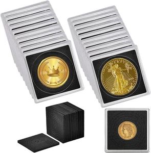 Coin Capsule Coin Snap Holder 2 X 2 Inch Half Dollar Coin Holder, Coin Cases for - Picture 1 of 12