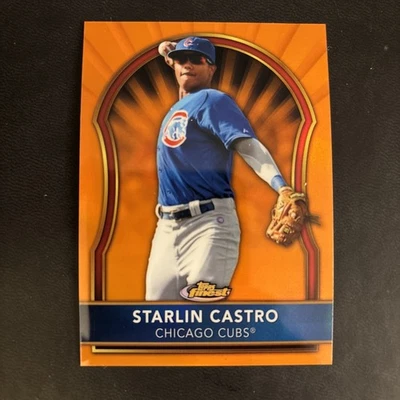 2011 Topps Finest - Starlin Castro #33 Orange Refractor /99 - Image 1 of 2