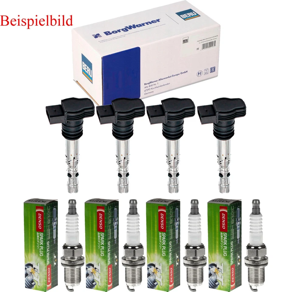 4x BERU Zündspule + DENSO Zündkerze für Honda Jazz III GE 1.3i - Bild 1 von 4