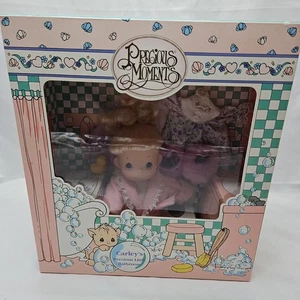 Vintage Precious Moments, Carleys Precious Little Bathroom, 1993 Doll Playset - Picture 1 of 24