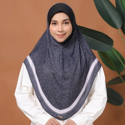 Mujeres Hijab Mantón Envoltura Amira Bufanda Musulmana Instantánea Pañuelo Oración Khimar Burka Foto 1 de 4