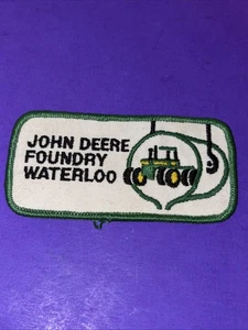 Vintage John Deere Foundry Waterloo, Iowa gestickter Aufnäher Traktor Bauernhof - Bild 1 von 3