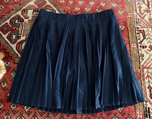 G/Fore Athletic Micro Pleat Pleated A-Line Mini Skort Navy Blue LARGE L light - Picture 1 of 5