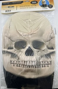 Faux Real Skeleton Mask Photorealistic Fabric With Mesh Eyes One Size - Picture 1 of 12