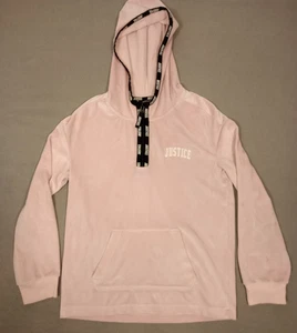 Justice Hoodie Girls 10 Pink Long sleeve Sweatshirt 1/4 zip - Picture 1 of 11