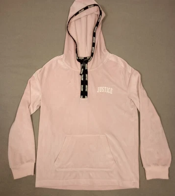 Justice толстовка с капюшоном девочек 10 розовый длинным рукавом толстовка 1/4 молнии - Изображение 1 из 4