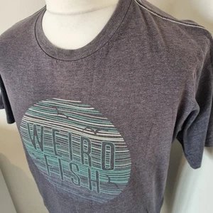 Weird Fish T-Shirt Men's Large Graphic Print Navy Blue - Picture 1 of 6