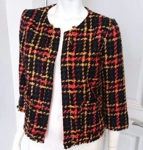 A New Day Multicolored Tweed Blazer Jacket Sz Small EUC - Picture 1 of 11