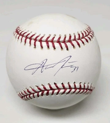 Austin Jackson Firmado Auto Rawlings Oficial Grandes Ligas Béisbol Tigres  Foto 1 de 3