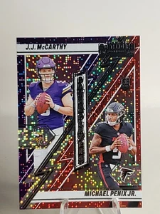 2024 Panini Contenders JJ McCarthy / Michael Penix Jr. Power Players RC Sparkle - Imagen 1 de 2