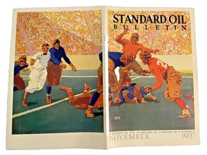 1927 STANDARD OIL BULLETIN CALIFORNIA HISTORY FOOTBALL USC BERKLEY STANFORD - Bild 1 von 5