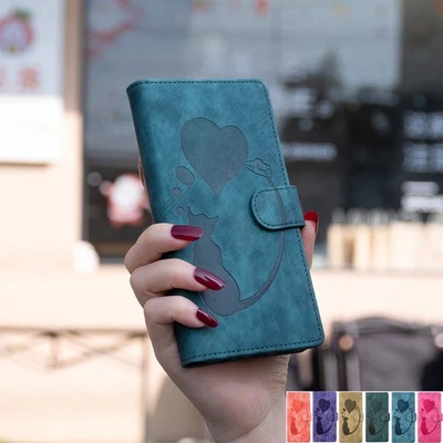 For Oppo A98 A58 A78 A17 A55 A53S Painted Leather Flip Card Wallet Case Cover - Image 1 of 4