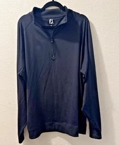 Footjoy Jacket Mens XL Black DryJoys Short Sleeve Quarter Zip Rainwear Golf - Picture 1 of 7