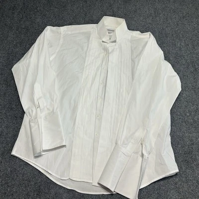 Joseph & Feiss Tuxedo Shirt Mens Large 16 32/33 White Pleated French Cuff Dress - Image 1 of 4